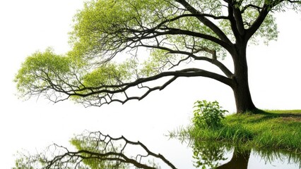 Fototapeta premium Serene tree reflection