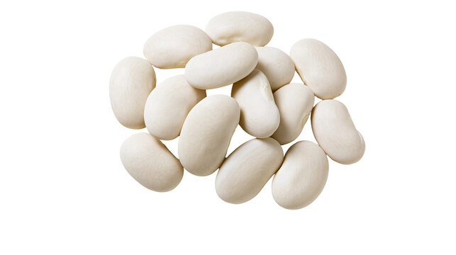 Pile of white kidney beans