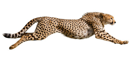 Cheetah running at full speed, dynamic motion © Vetle