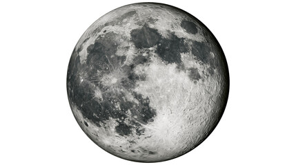 Full moon with visible craters and maria © Femke