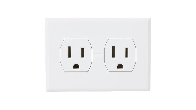 Double electrical outlet receptacle with two sockets