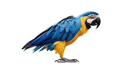 Blue and yellow macaw parrot with vibrant plumage © Femke