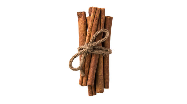 Bundle of cinnamon sticks tied with twine