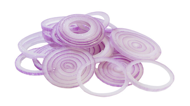 Red Onion Rings Sliced Thinly