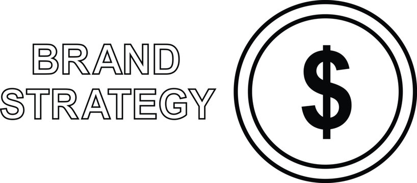 Minimalist brand strategy with dollar sign symbol monoline