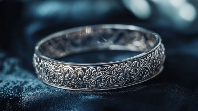 Silver bracelet details