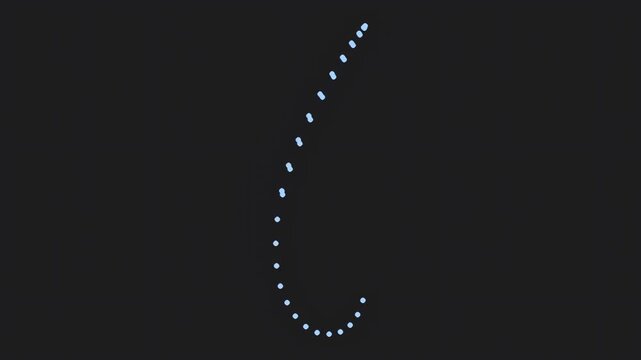 Satellite constellation in the night sky.