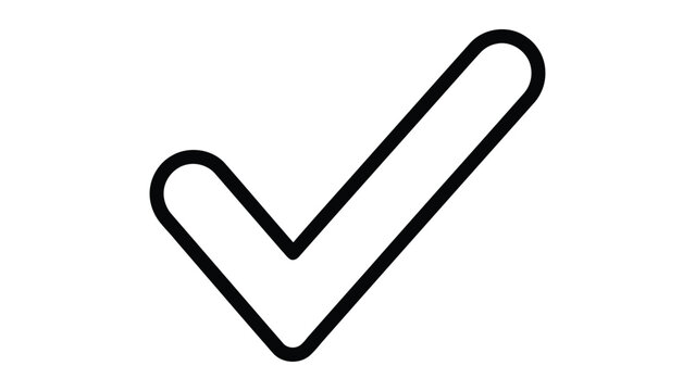 Checkmark symbol on transparent background check mark icon