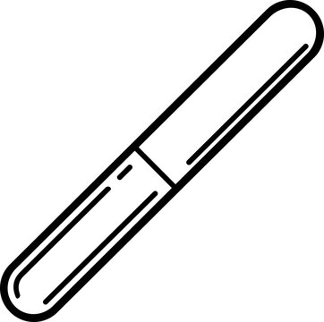 Stylized illustration of a nail file on a white background, clean vector art