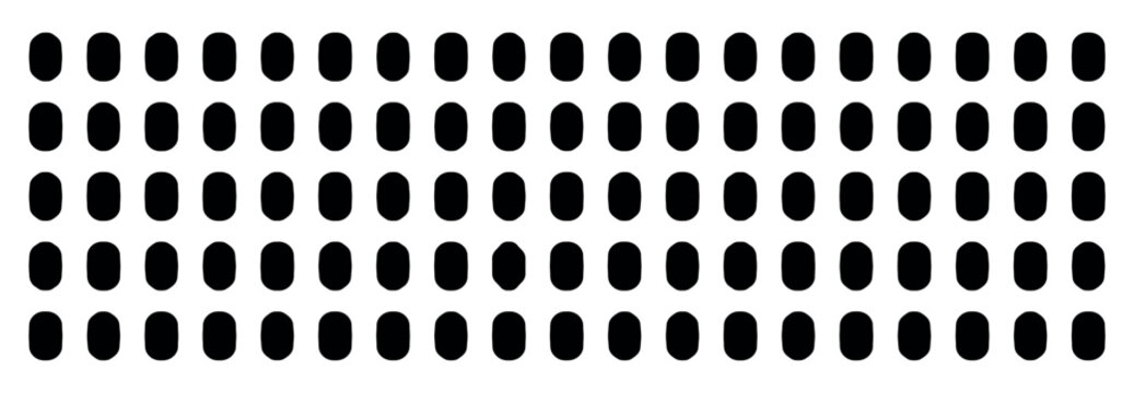 Grid of black rounded rectangles on a white background