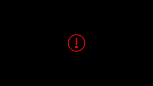 Animated Warning Triangle Icon Safety Alert Symbol Danger, Risk, Hazard, Security, Caution Motion Graphic