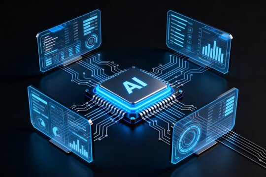 AI chip with digital displays