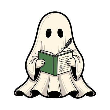 Cartoon Ghost Writing