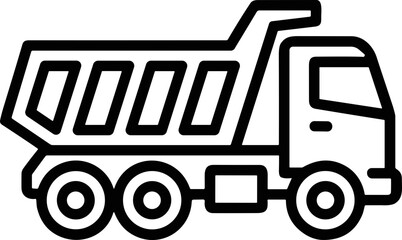 Dump Truck Icon - Construction Vehicle Vector Art © Turok
