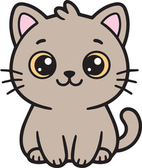 Fototapeta premium Baby_cat_coloring_page