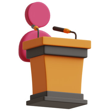 Podium 3D Icon Illustration for your website, user interface, and presentation. Podium 3D render Illustration.