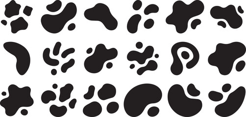 Fototapeta premium Set of abstract organic shapes, vector blob elements