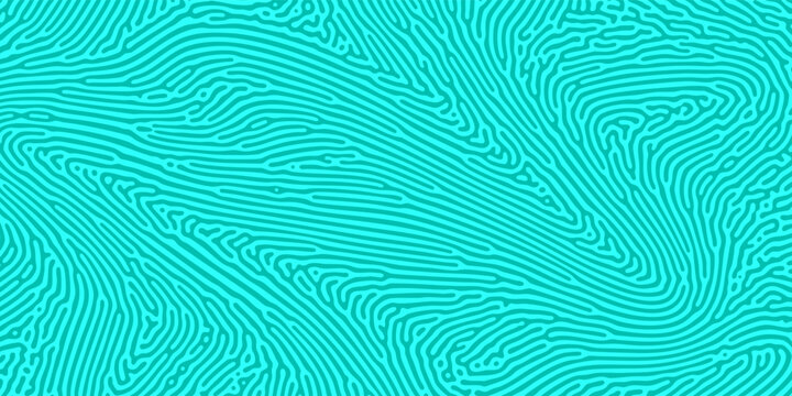 Abstract seamless blue and green stripes turing lines organic reaction diffusion pattern with paper ornament decor curve space skin texture wallpaper, background design eps10