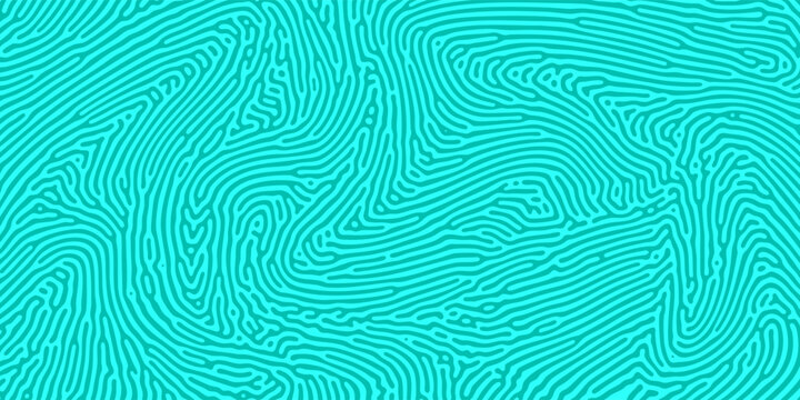 Abstract organic reaction diffusion seamless pattern featuring blue and green stripes, turing lines, paper ornament decor, curve space skin texture wallpaper, creative artwork eps10