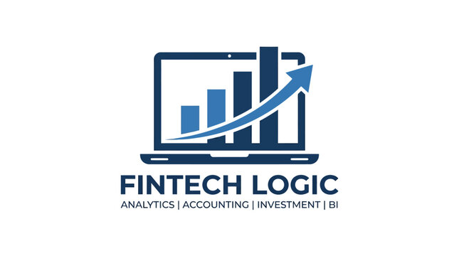 Fintech Logic business analytics logo design.