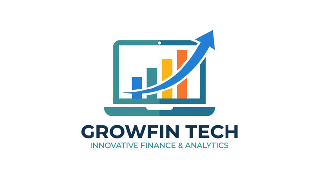 Growfin Tech innovative finance logo design.