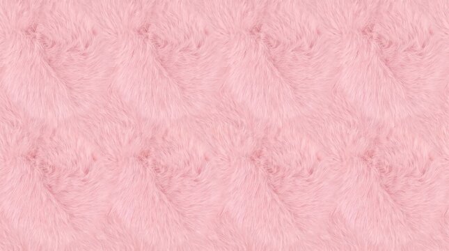 Flat fluffy pink fur texture background showing a soft synthetic fabric material in a cozy style