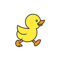 Fototapeta premium Vector illustration of a duck