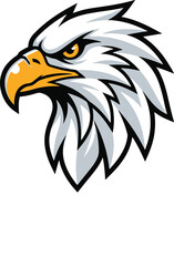 Fototapeta premium Angry eagle head mascot logo illustration