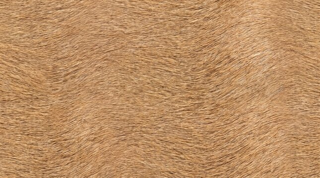 Close up view of brown dog fur texture showing soft animal hair pattern in a natural flat background
