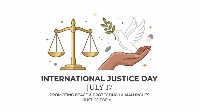 Scales of justice dove and olive branch vector illustration with text