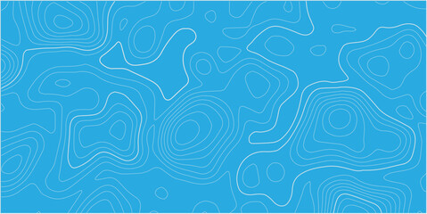 Abstract white topographic map lines on light blue background with topography geography elevation cartography landscape abstract navigation geometry © MIm