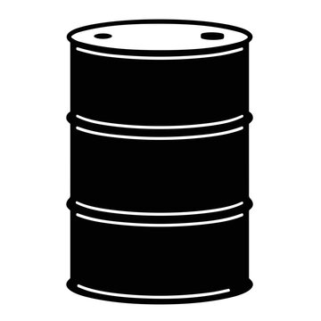icon silhouette oil drum vector illustration
