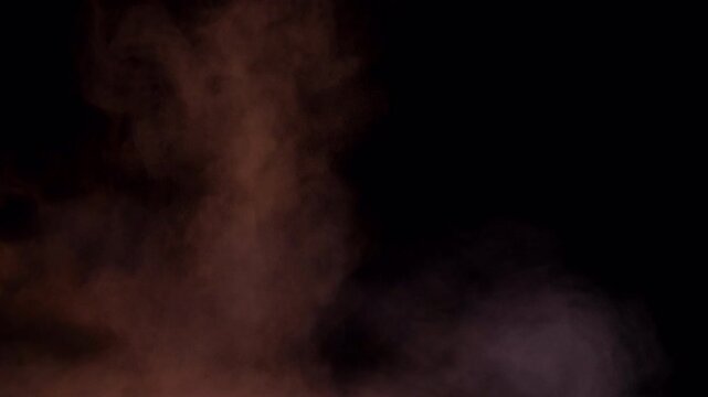 Abstract ethereal smoke plume floating in deep dark space.