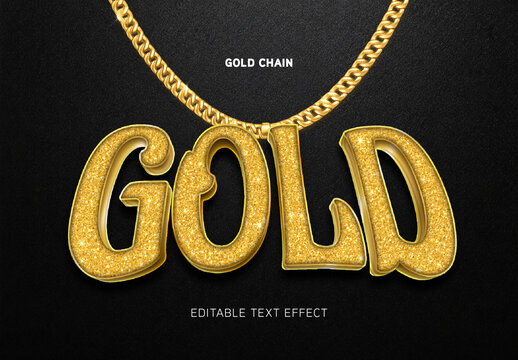 Gold Chain Text Effect