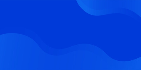 Abstract blue wave background with soft gradient curves. Modern corporate liquid fluid shapes template for business presentation, website header, dynamic tech banner, and digital wallpaper. © Hanofa Febriyanti