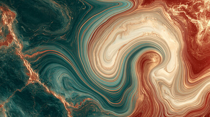 Obraz premium Liquid marbling enamel paint swirl on ceramic background