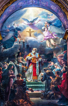 Painting Sacrilege of the Hosts Saint Merry Church Paris France