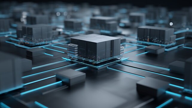 Enterprise Data Center Infrastructure with Distributed Cloud Computing Network, High Availability Server Platform Architecture, Scalable Digital Infrastructure for Business Technology Systems