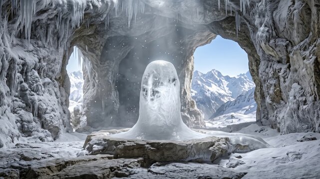 Panoramic View of Amarnath Ice Shivling