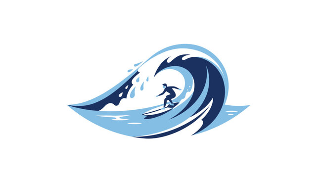 Man surfing on a wave board.