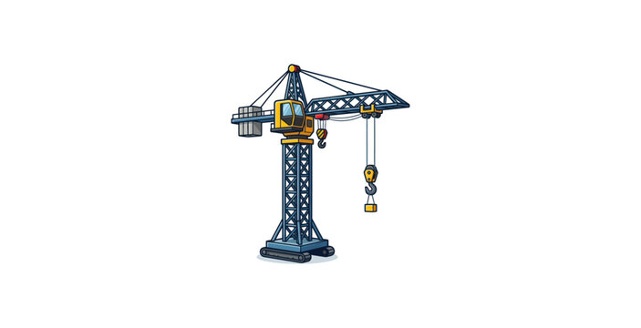 Tower Crane Vector Illustration