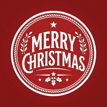 Merry christmas holiday seal with white text and decoration , Marry Christmas, Marry Christmas 2027, Happy New Year 2027, Christmas Holiday 2027