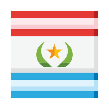 Yerba mate flag paraguay vector illustration