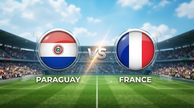 Paraguay vs france soccer match graphic