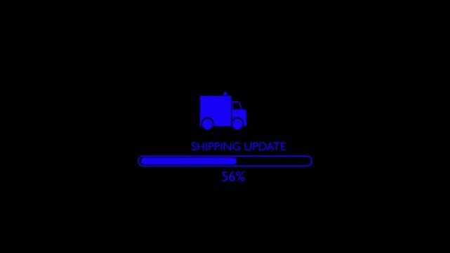 Shipping Started Animation, Shipping Update Status, Delivery Progress Screen, Loading Animation, Package Tracking UI, Colorful Shipping Status