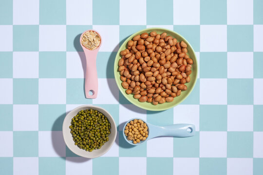 Assortment of healthy grains and legumes