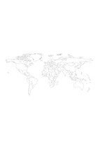 Fototapeta premium world map for vertical Outline 1 08 illustration image graphic for design projects presentations digital media marketing visuals professional commerci
