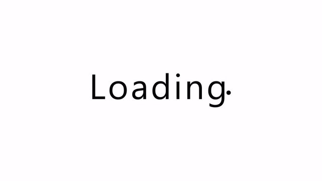 Loading progress animation animated with transparent background, Animated loading word with alpha channel.Loding progress animation in 4k .