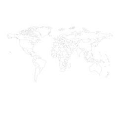 Fototapeta premium world map square Outline 03 illustration image graphic for design projects presentations digital media marketing visuals professional commercial conte