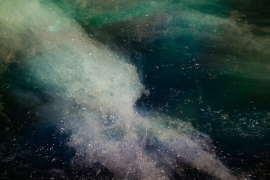 Turbulent Blue Water Abstract Motion Background